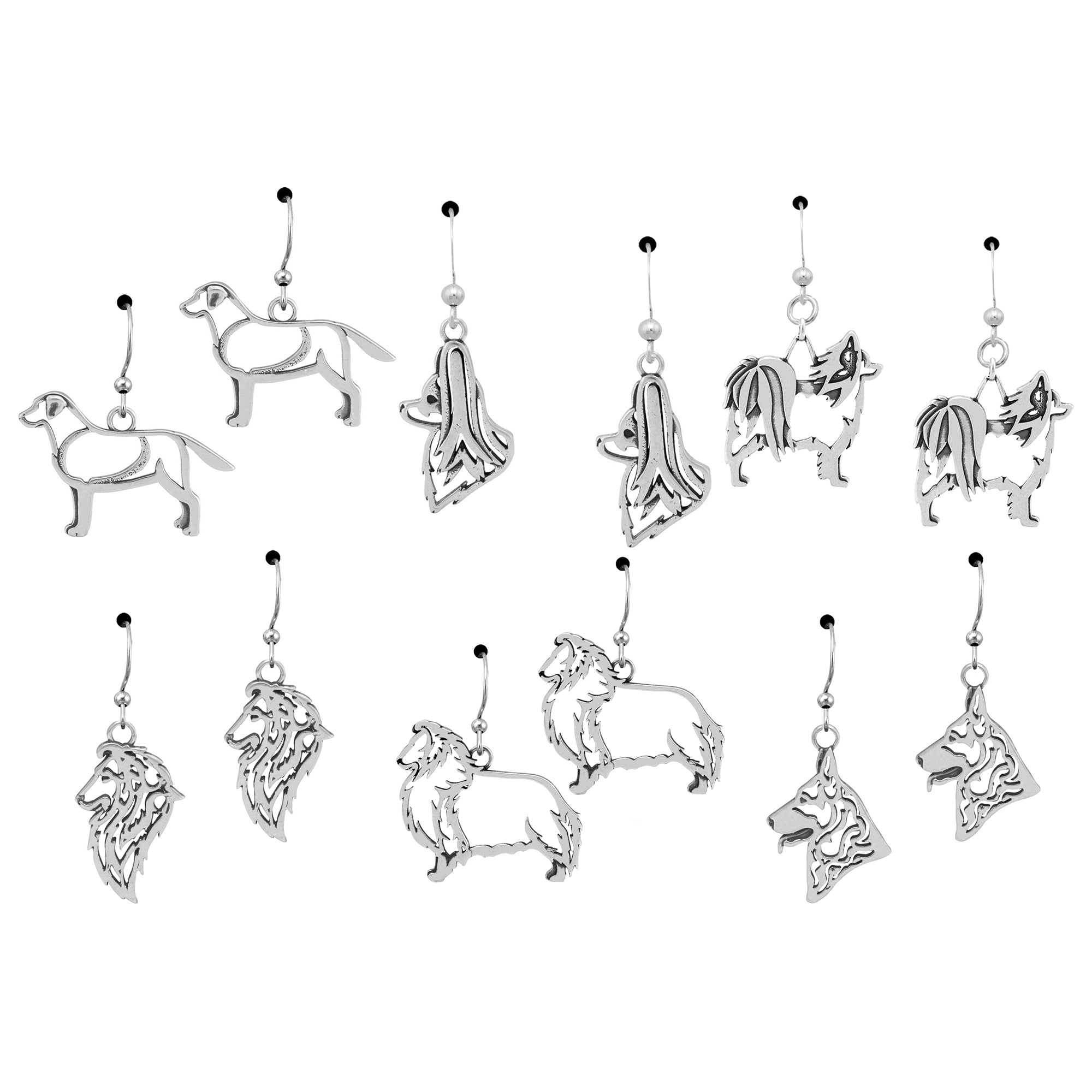 Recycled Sterling Dog Breed Earrings - Aaria Tees Aaria Tees
