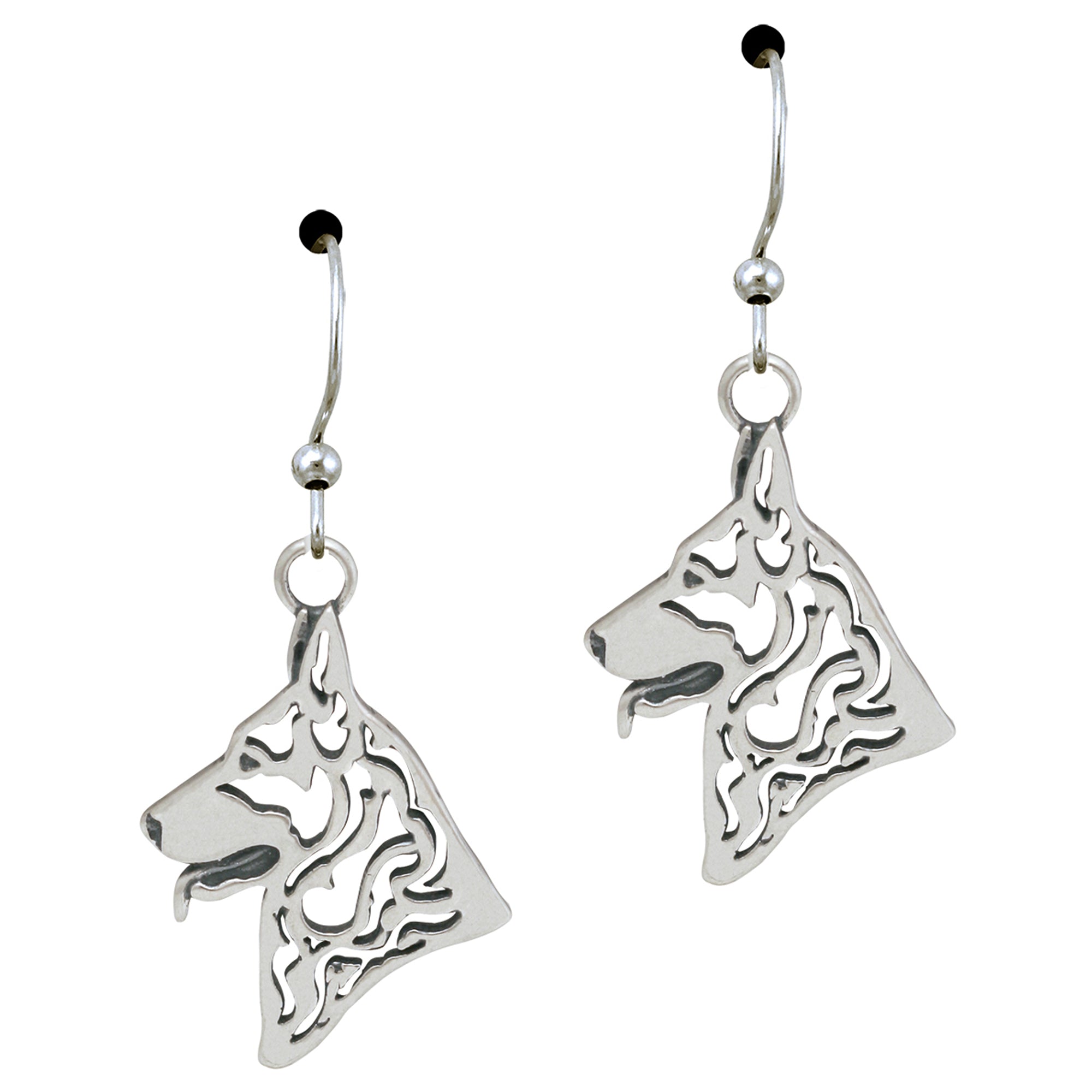 Recycled Sterling Dog Breed Earrings - Aaria Tees Aaria Tees