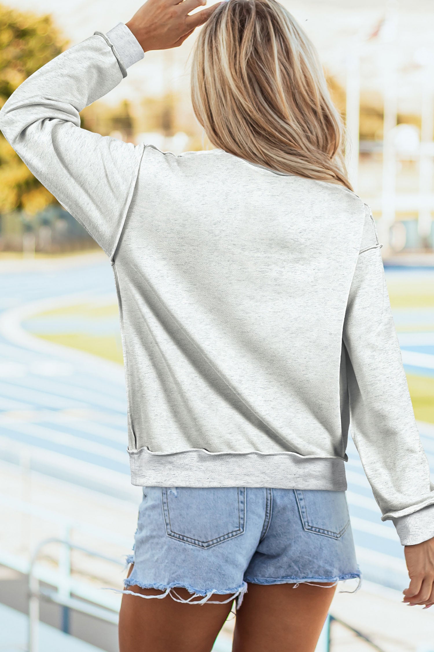 Light Grey TN TENNESSEE Double Printed Reversible Mock Neck Sweatshirt - Aaria Tees Aaria Tees