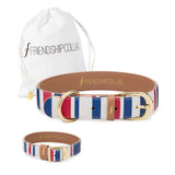 Nautical Pup Friendship Collar & Bracelet Set - Aaria Tees Aaria Tees