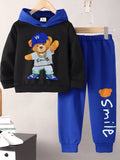 Children's Cartoon Graphic Hoodie and Pants Set Aaria Tees