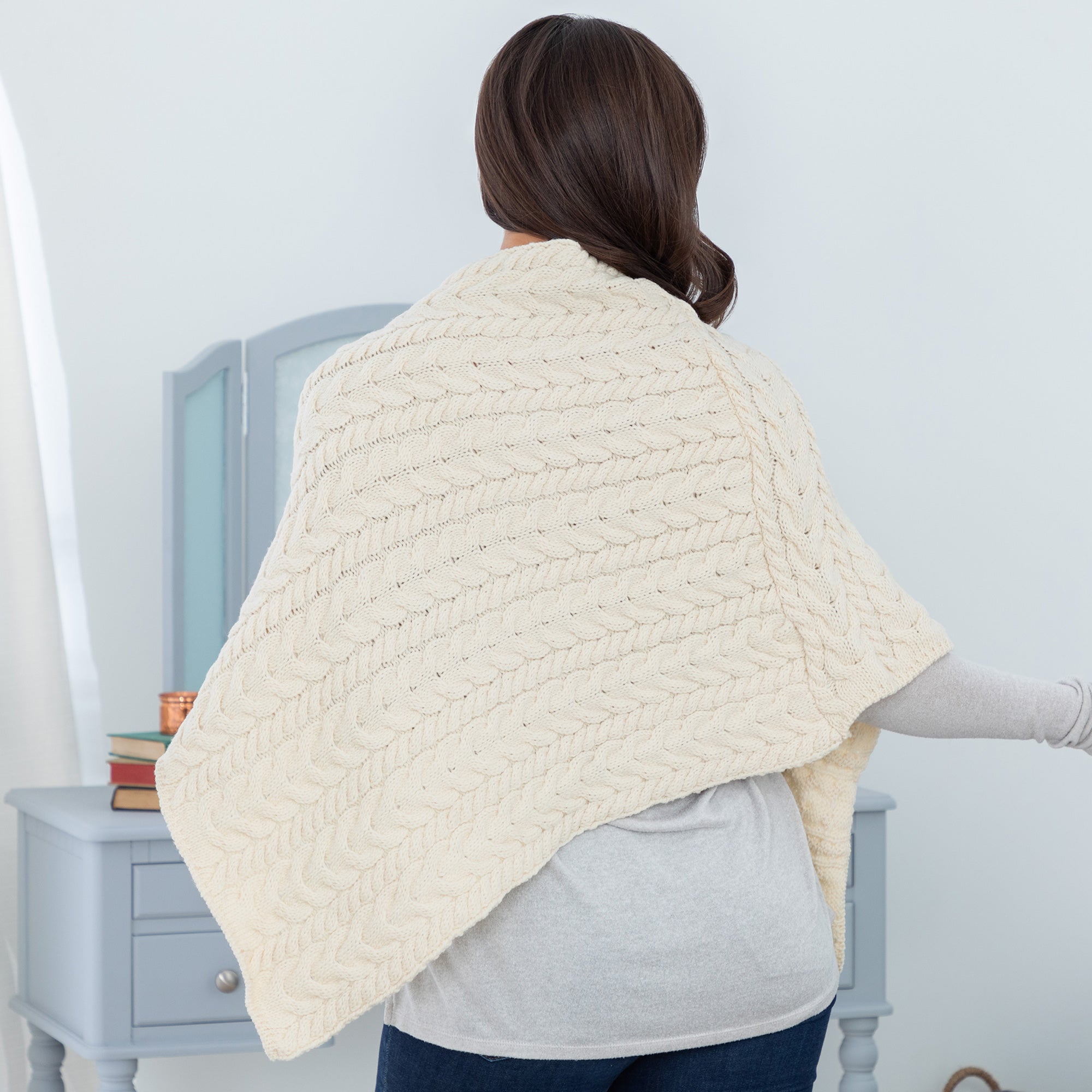 Irish Aran Wool Poncho - Aaria Tees Aaria Tees