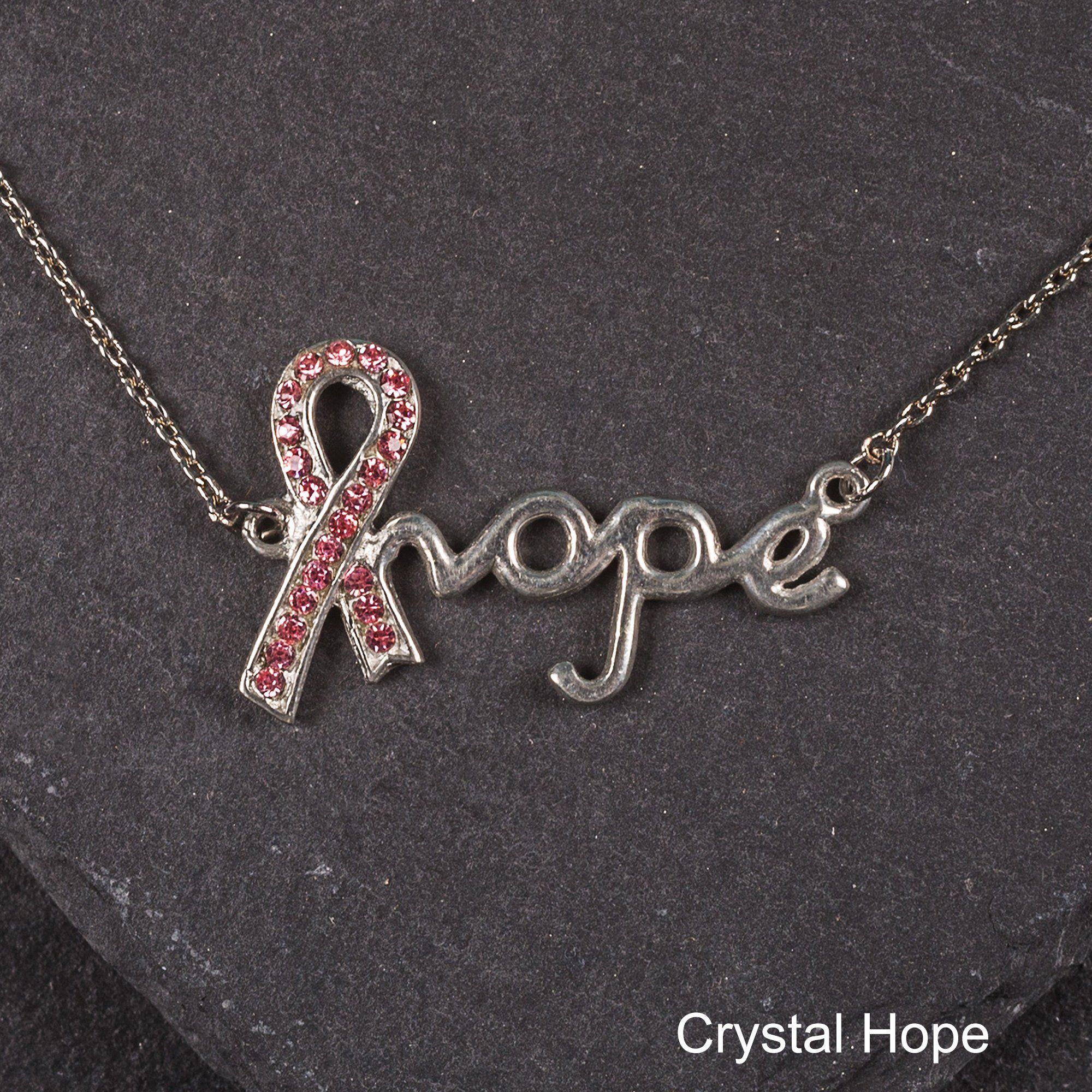 Crystal Hope Pewter Necklace! - Aaria Tees Aaria Tees
