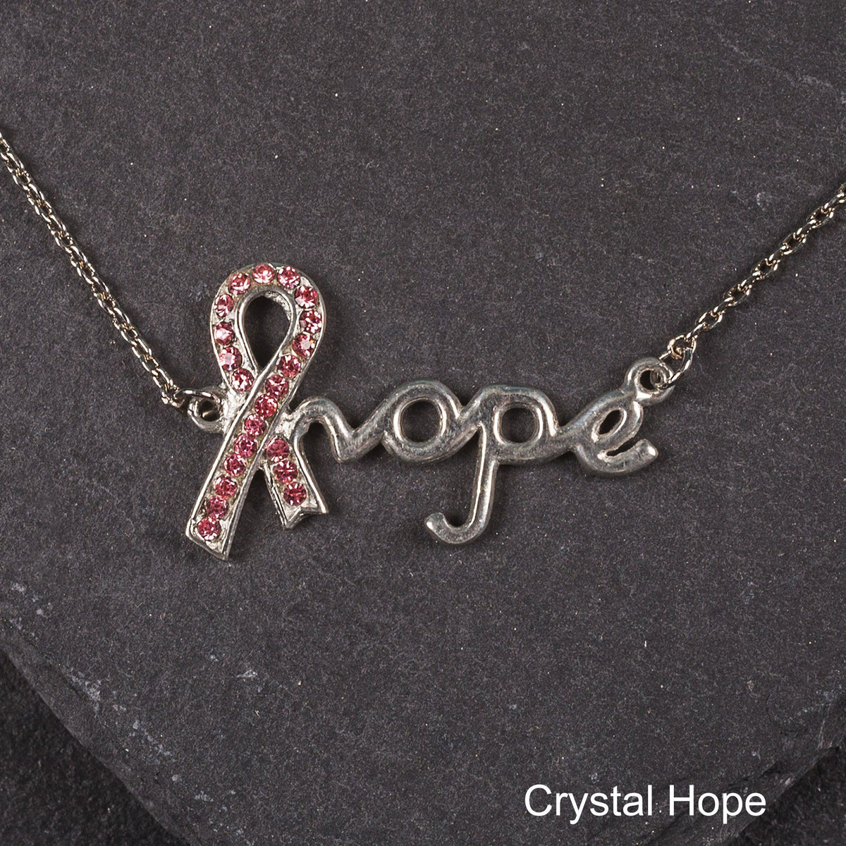 Crystal Hope Pewter Necklace! - Aaria Tees