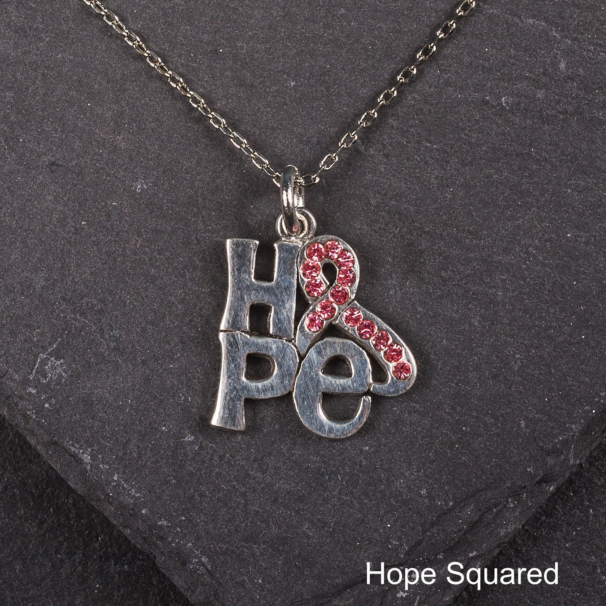 Hope Squared Pewter Necklace! - Aaria Tees Aaria Tees