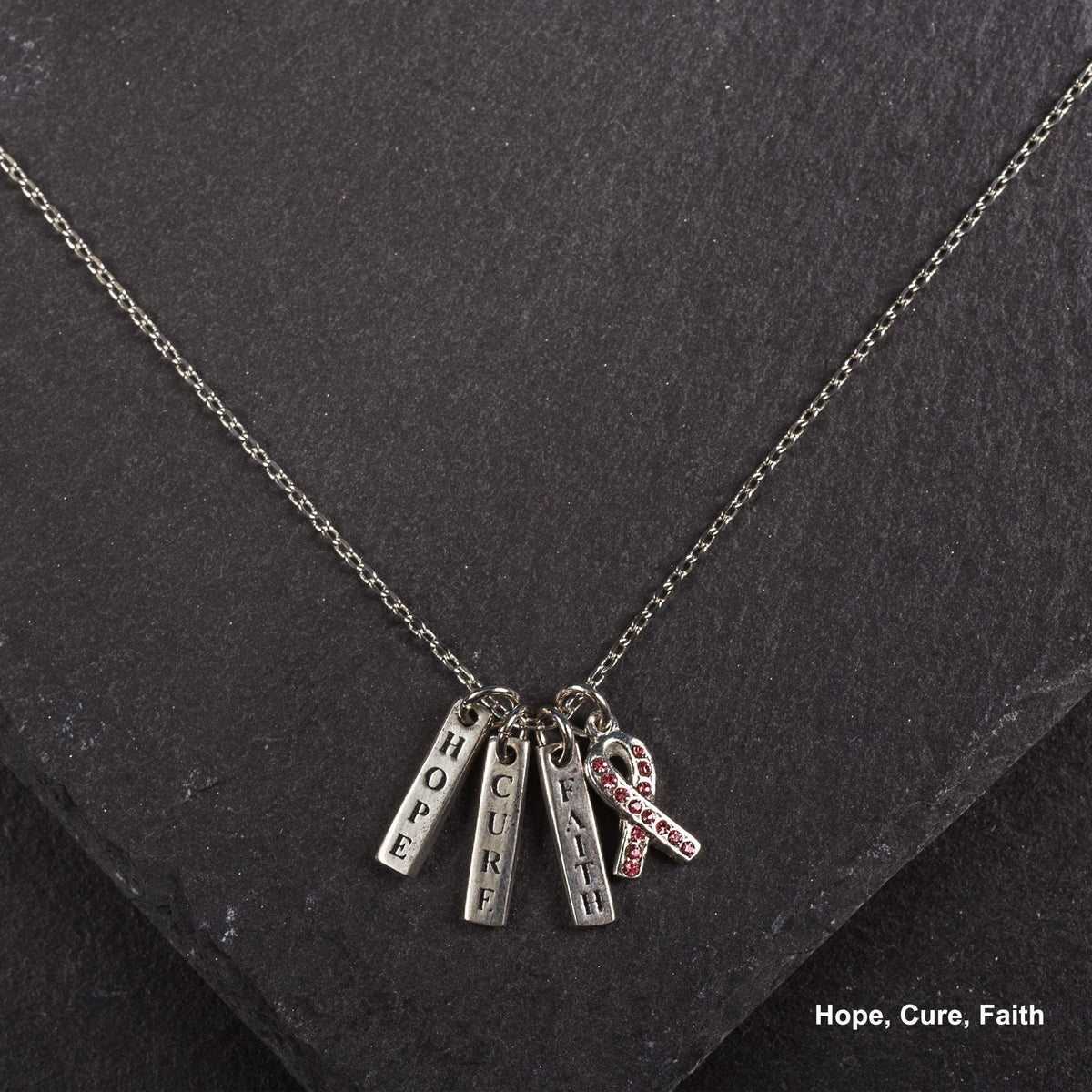 Hope, Cure, Faith Necklace! - Aaria Tees