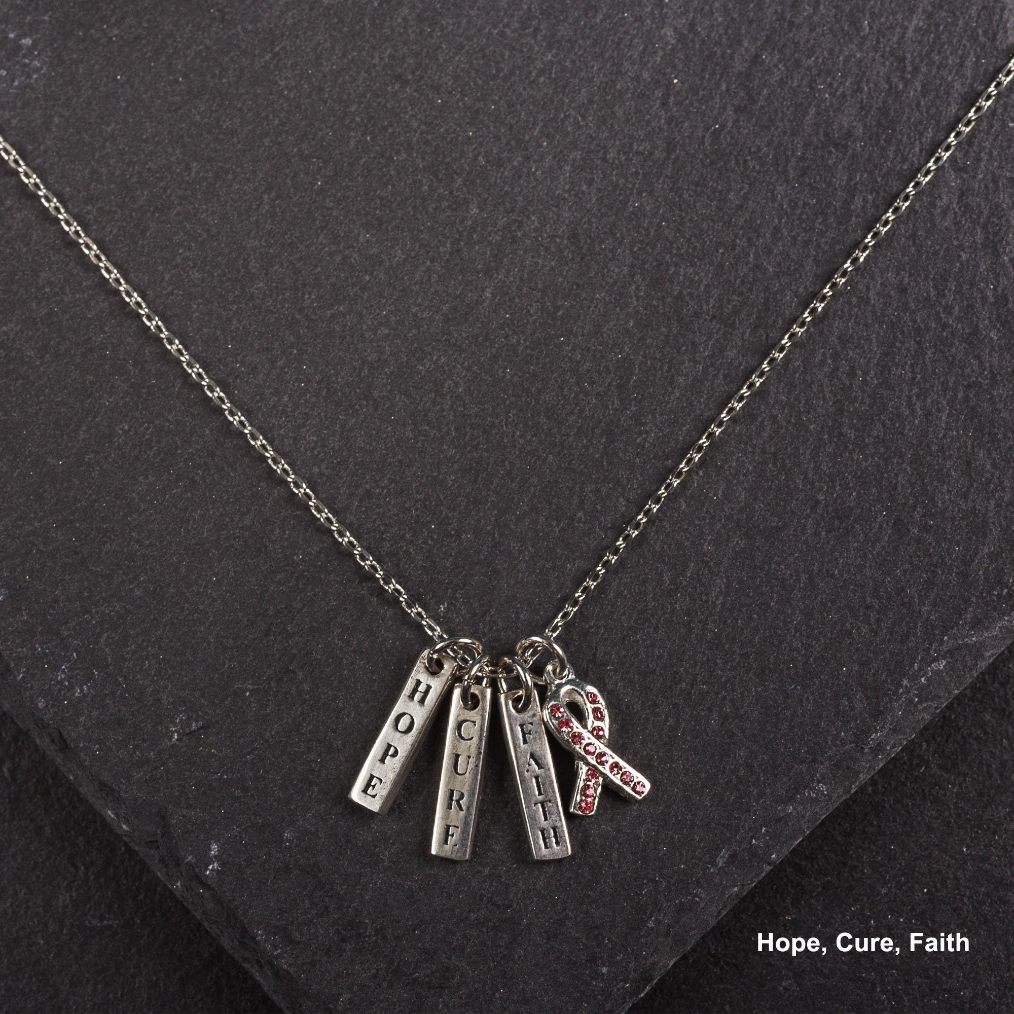 Hope, Cure, Faith Necklace! - Aaria Tees Aaria Tees