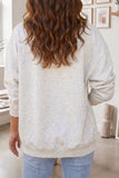 Light Grey Halloween Boo Ghost Print Open Front Sweatshirt Aaria Tees