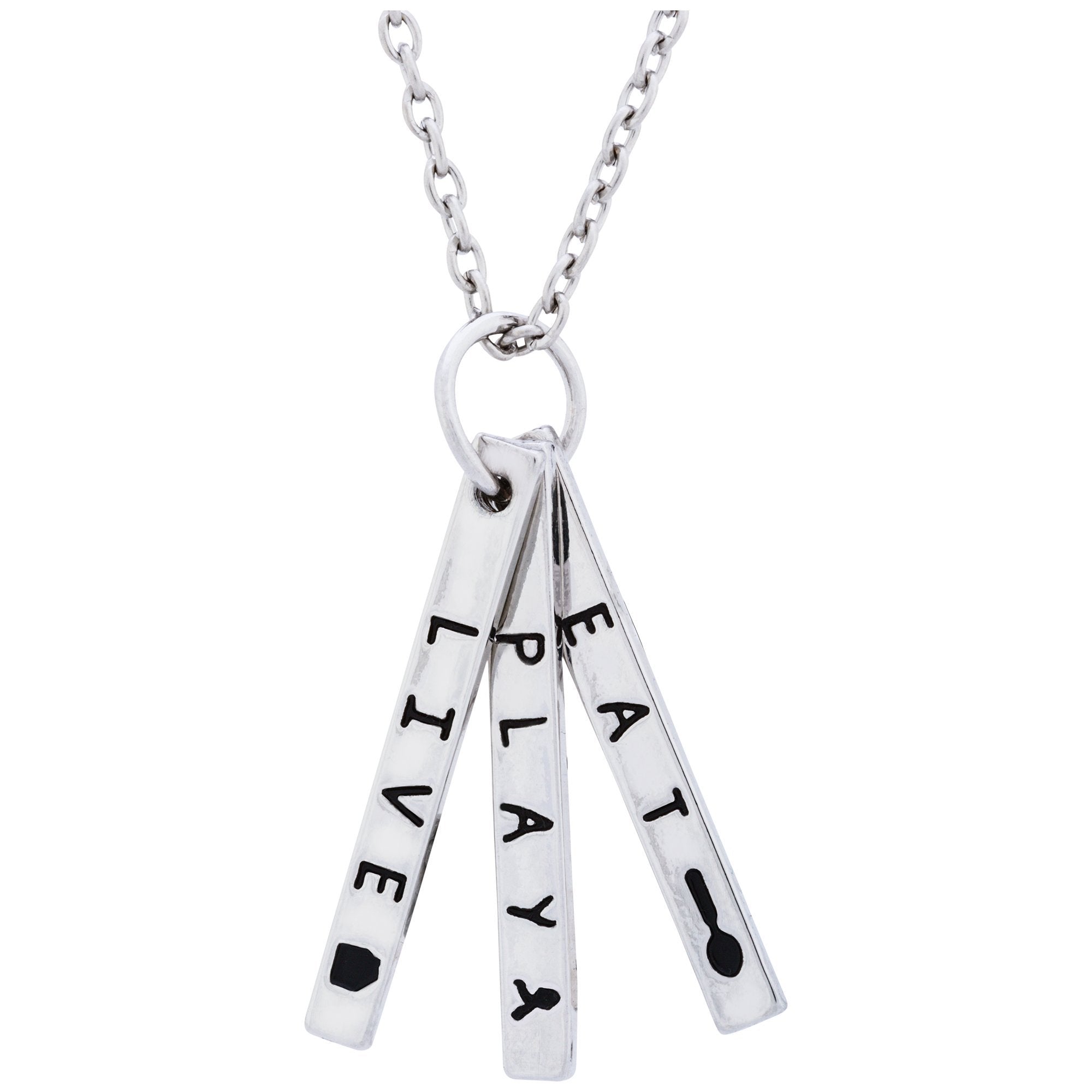 Live Play Eat Necklace - Aaria Tees Aaria Tees