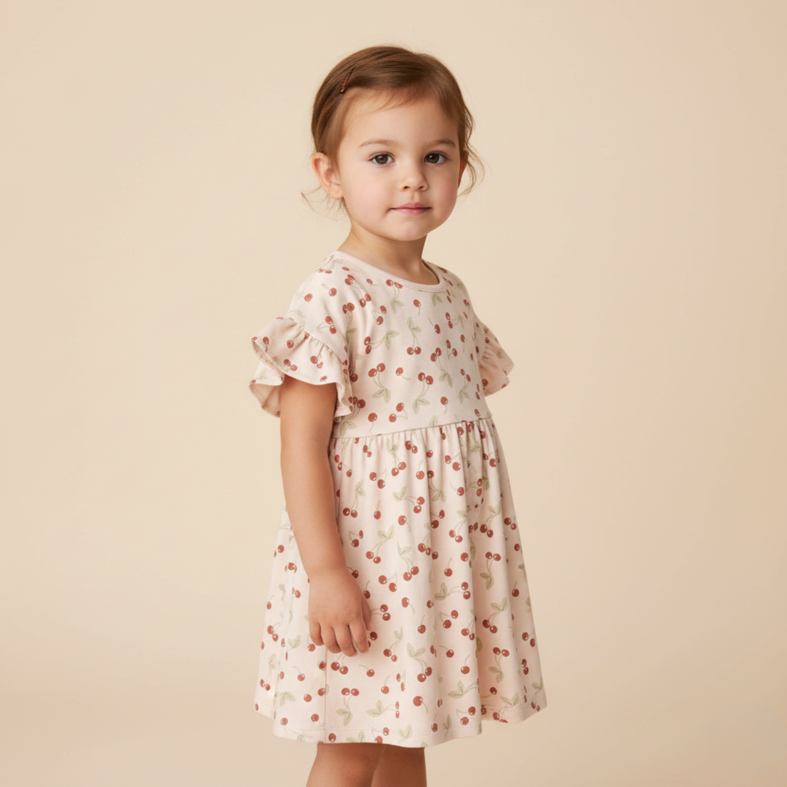 Organic Dolman Sleeve Dress - Cherry - Aaria Tees Aaria Tees