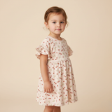 Organic Dolman Sleeve Dress - Cherry - Aaria Tees Aaria Tees