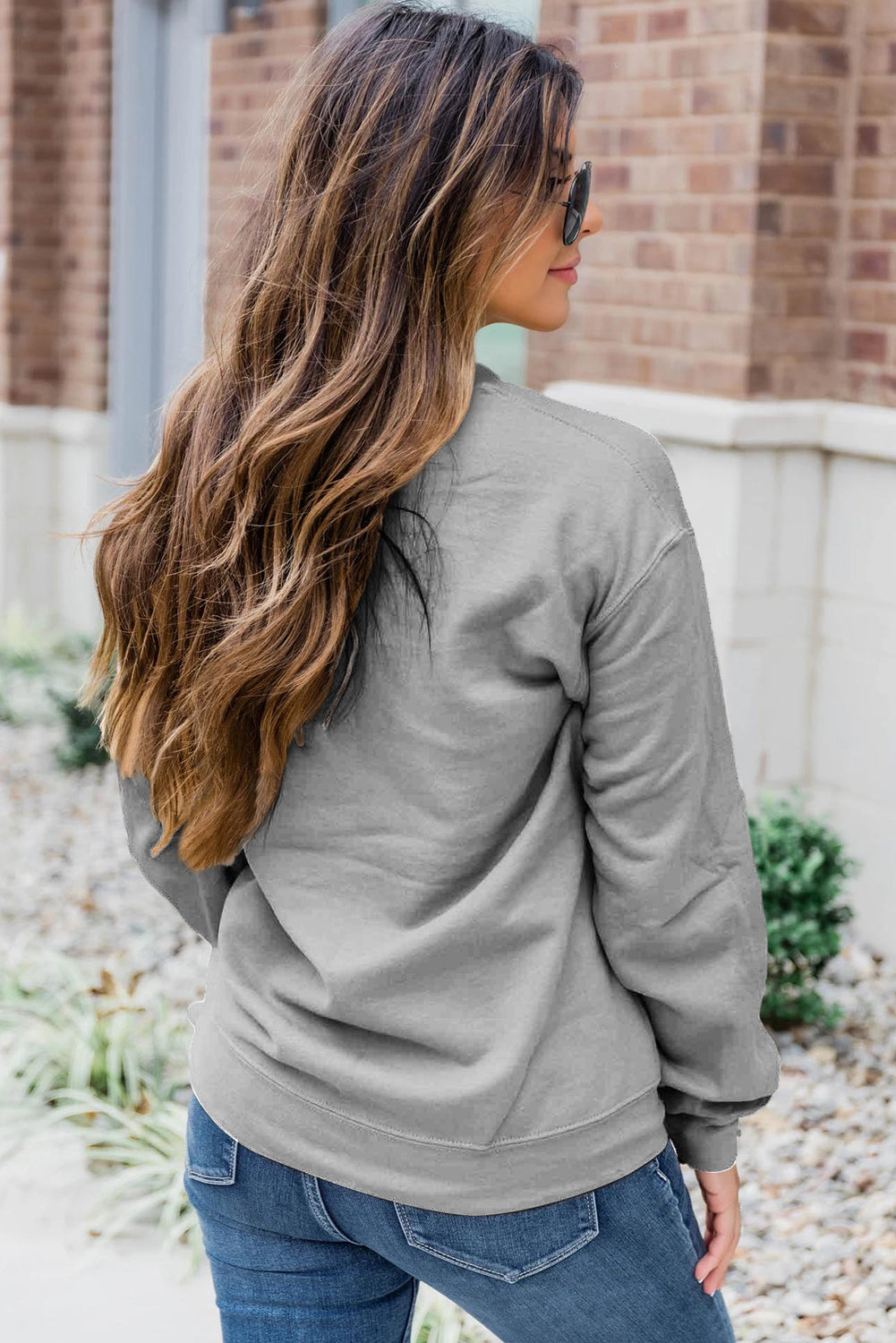 Gray Game Day Crew Neck Sweatshirt - Aaria Tees Aaria Tees
