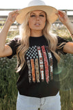 Black Western American Flag Graphic Tee - Aaria Tees Aaria Tees