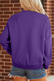 Tillandsia Purple Cute Ghost Print Pullover Mock Neck Sweatshirt Aaria Tees