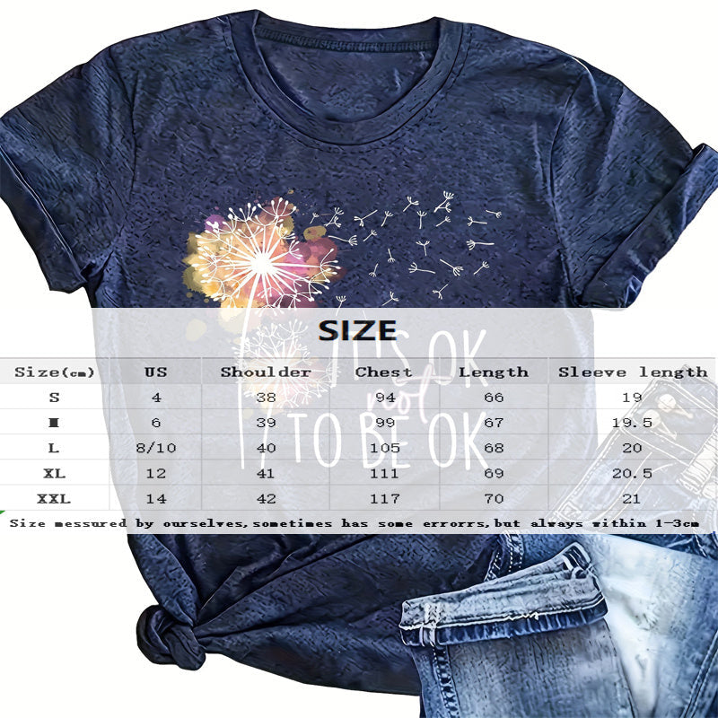 Women's Round Neck Short Sleeve T-Shirt, Summer Casual Tee - Aaria Tees Aaria Tees