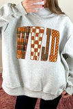 Light Grey WWJD Graphic Mock Neck Oversized Sweatshirt Aaria Tees