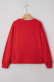 Fiery Red Merry Script Holiday Christmas Graphic Sweatshirt Aaria Tees