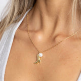 Boot N' Pearl Necklace Aaria Tees
