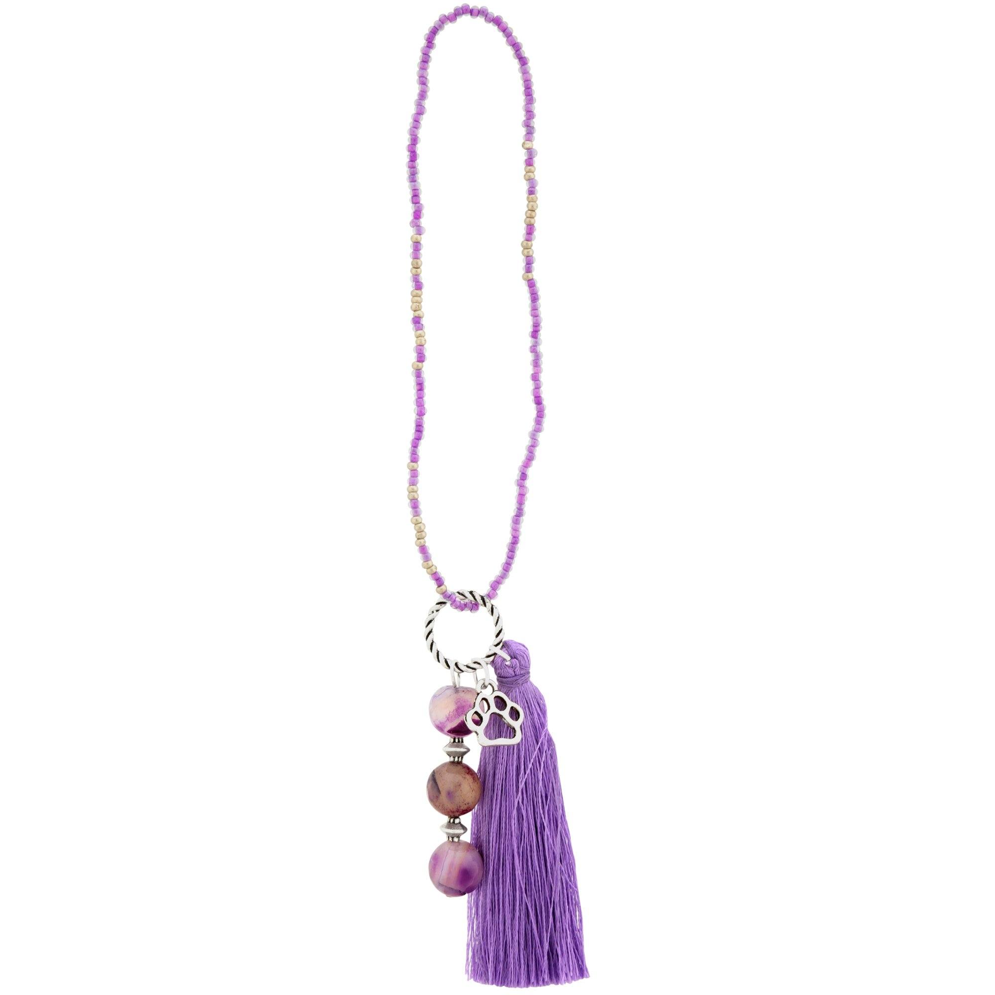 Beaded Purple Paw Bag Charm! - Aaria Tees Aaria Tees