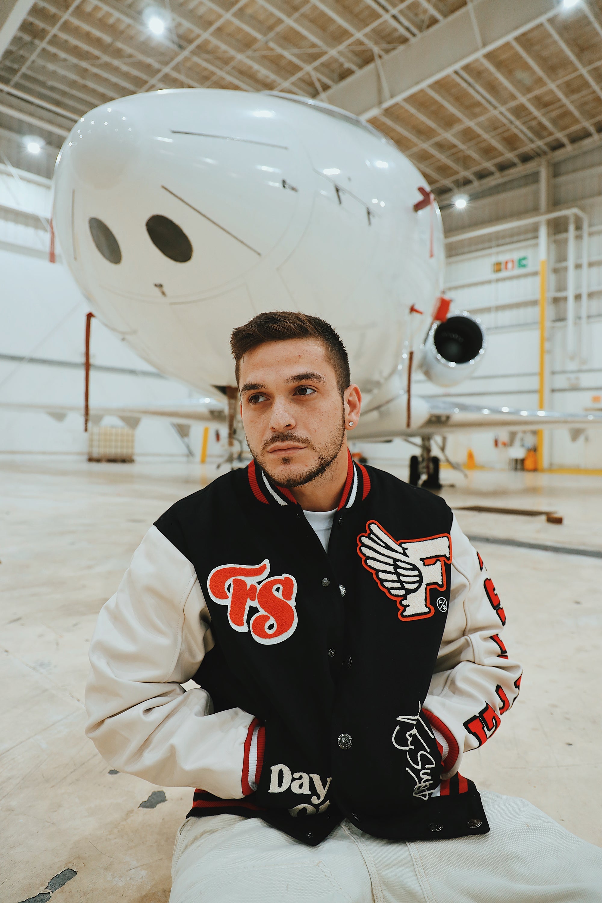 Manifest Varsity Jacket (Black) - Aaria Tees Aaria Tees