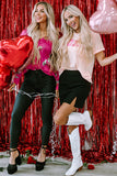Pink Valentines Shiny XOXO Graphic T-shirt - Aaria Tees Aaria Tees