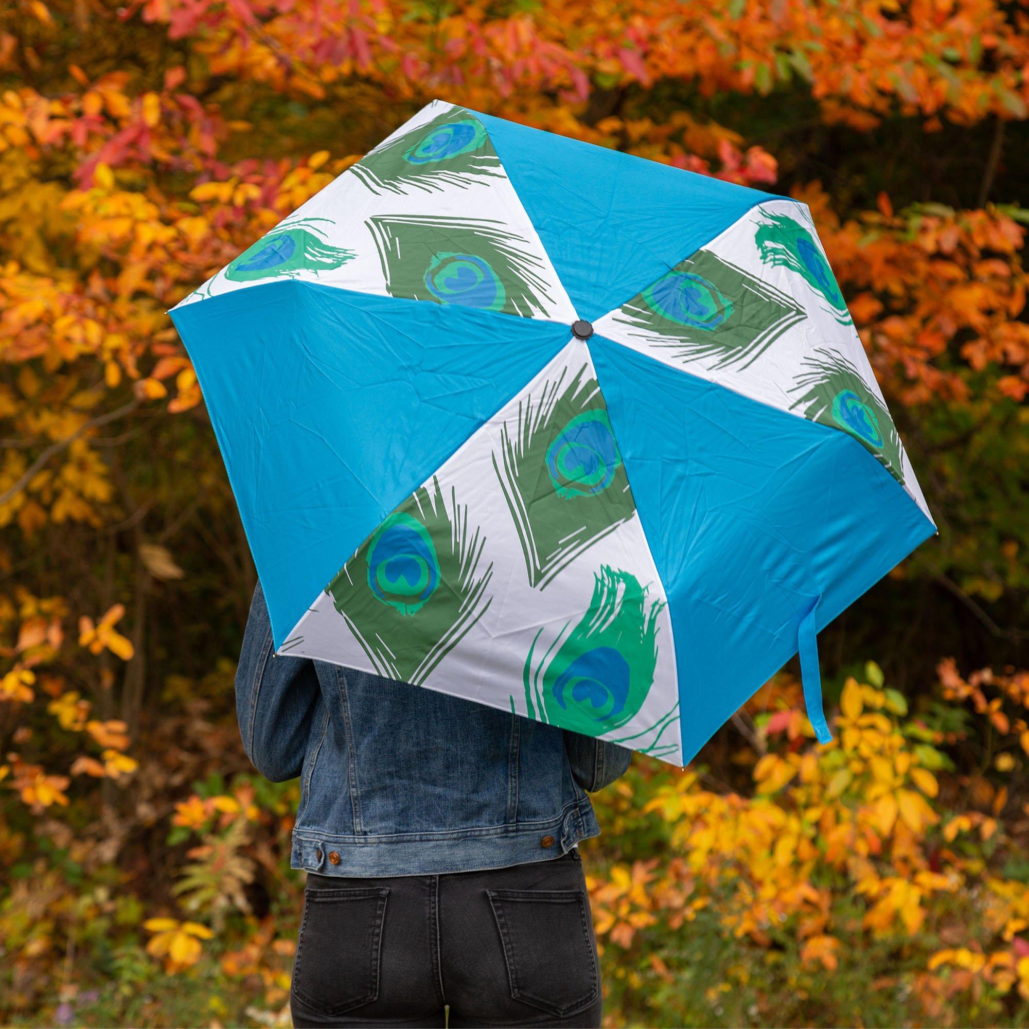 Peacock Splash Umbrella - Aaria Tees Aaria Tees