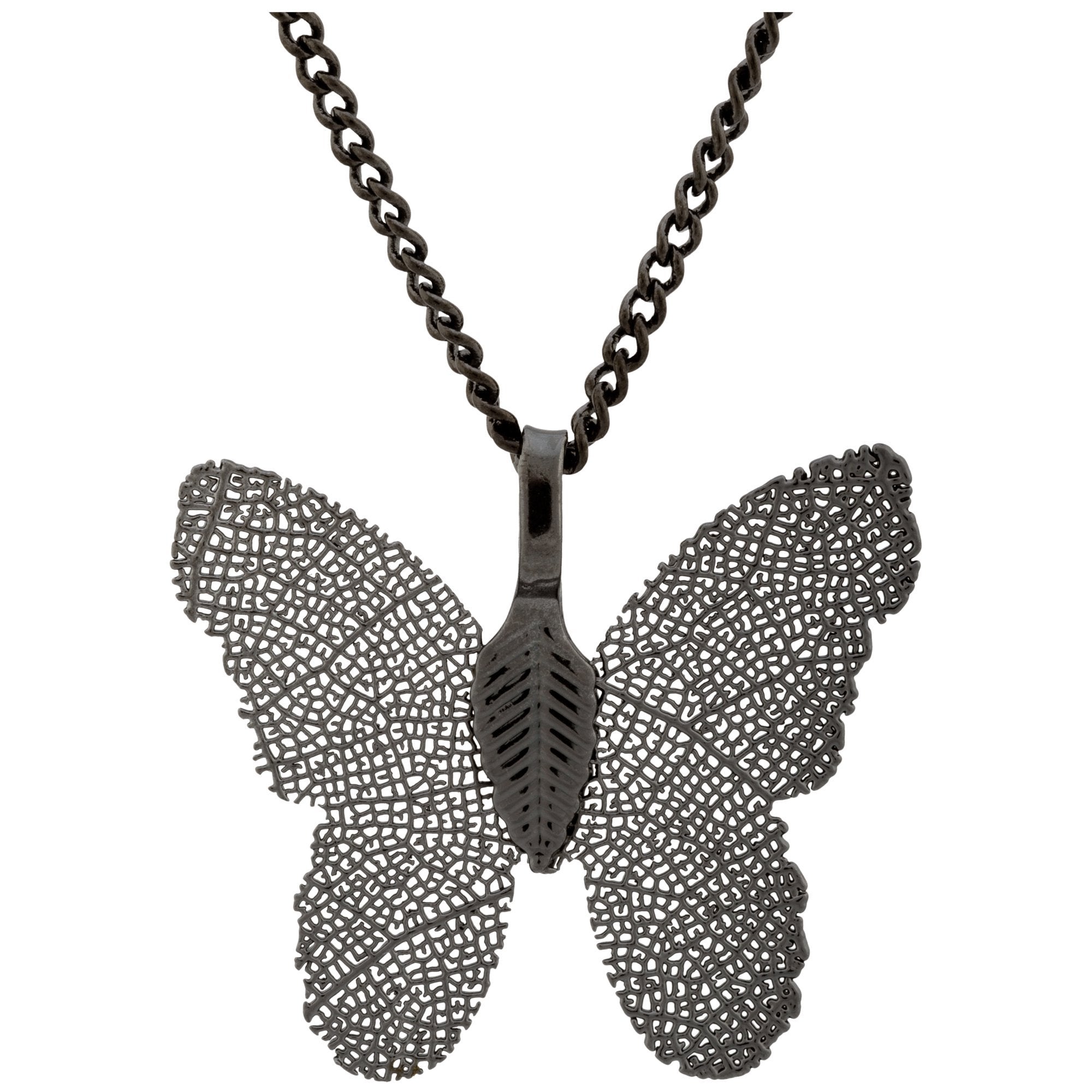 Lustrous Leaf Butterfly Necklace - Aaria Tees Aaria Tees