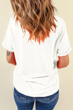 White Kentucky Bow Printed Casual T Shirt Aaria Tees