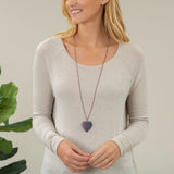 Lustrous Leaf Heart Necklace - Aaria Tees Aaria Tees