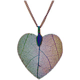 Lustrous Leaf Heart Necklace - Aaria Tees Aaria Tees