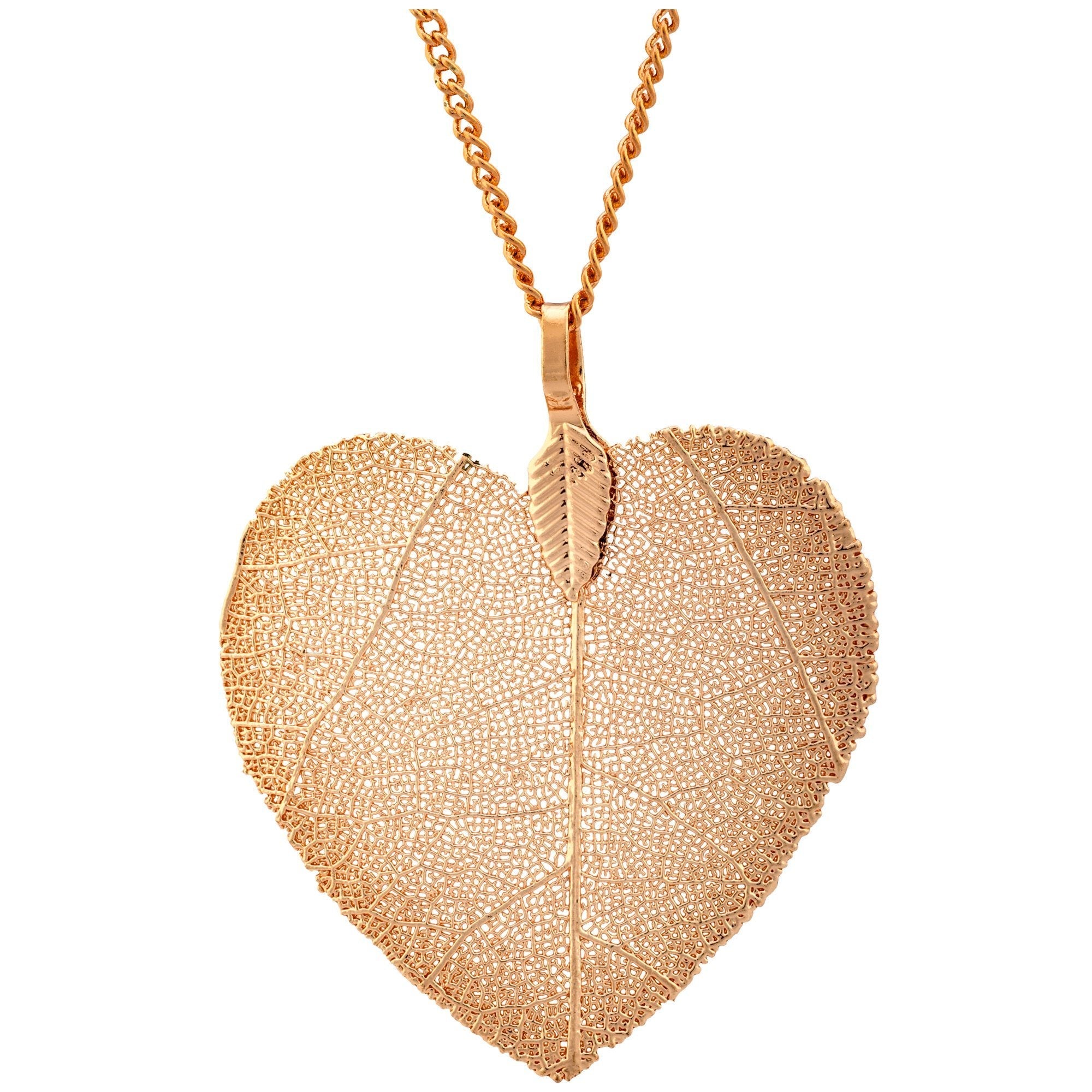 Lustrous Leaf Heart Necklace - Aaria Tees Aaria Tees