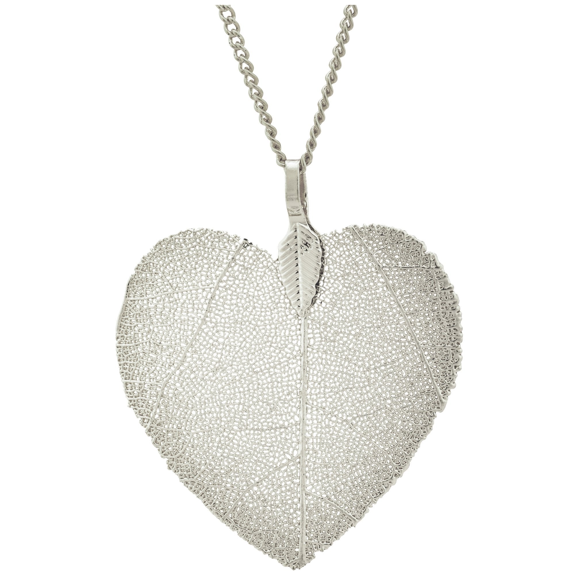 Lustrous Leaf Heart Necklace - Aaria Tees Aaria Tees