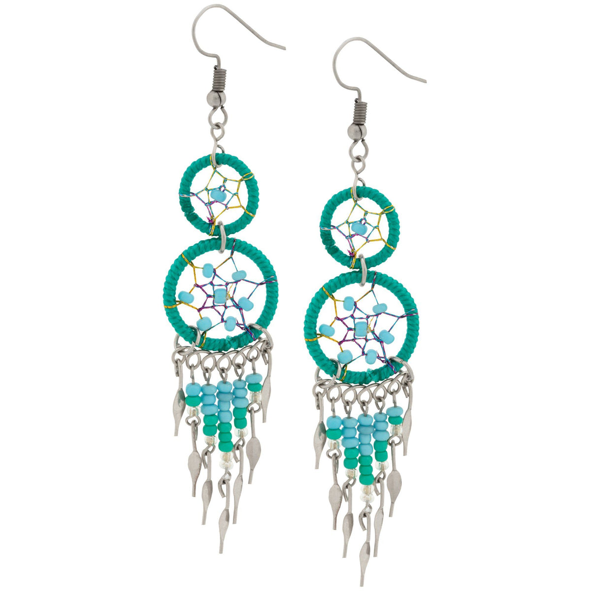 Double Dreamcatcher Dazzling Earrings - Aaria Tees