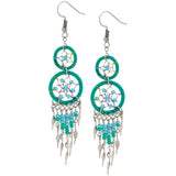 Double Dreamcatcher Dazzling Earrings - Aaria Tees Aaria Tees
