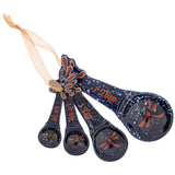 Midnight Dragonfly Ceramic Measuring Spoon Set - Aaria Tees Aaria Tees