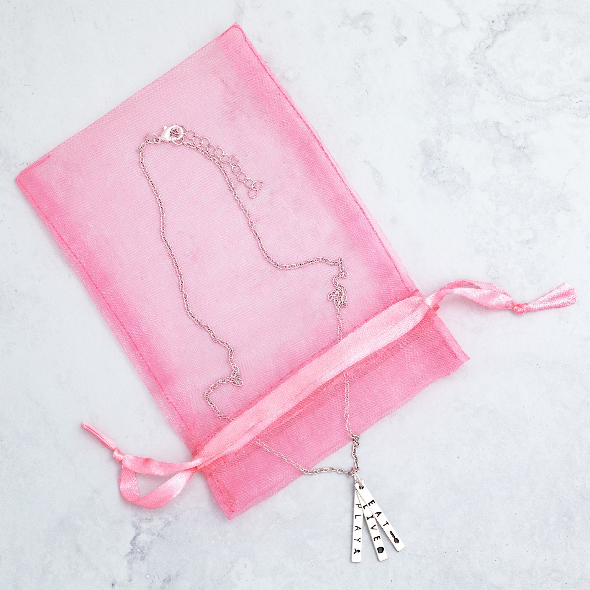 Live Play Eat Necklace - Aaria Tees Aaria Tees