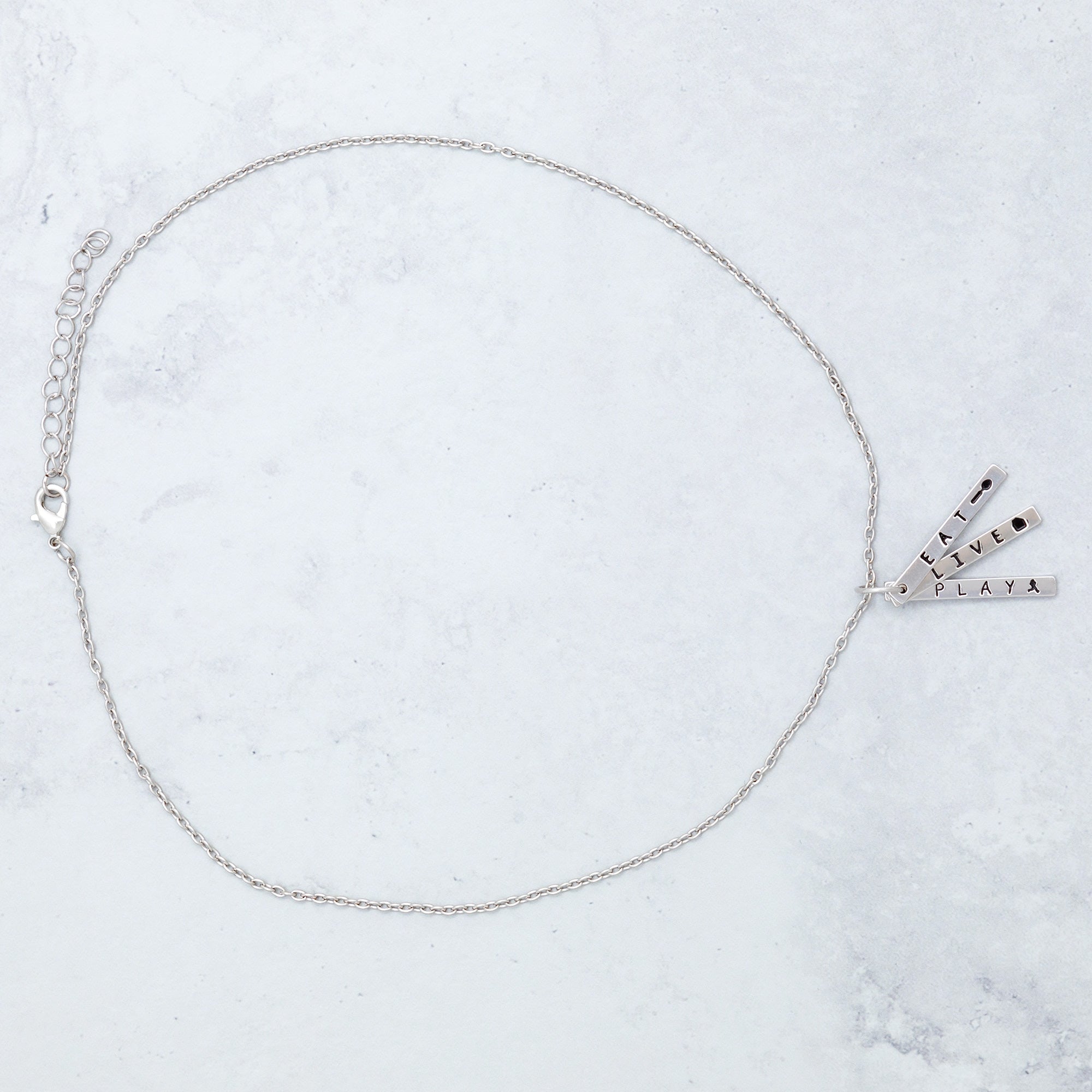 Live Play Eat Necklace - Aaria Tees Aaria Tees