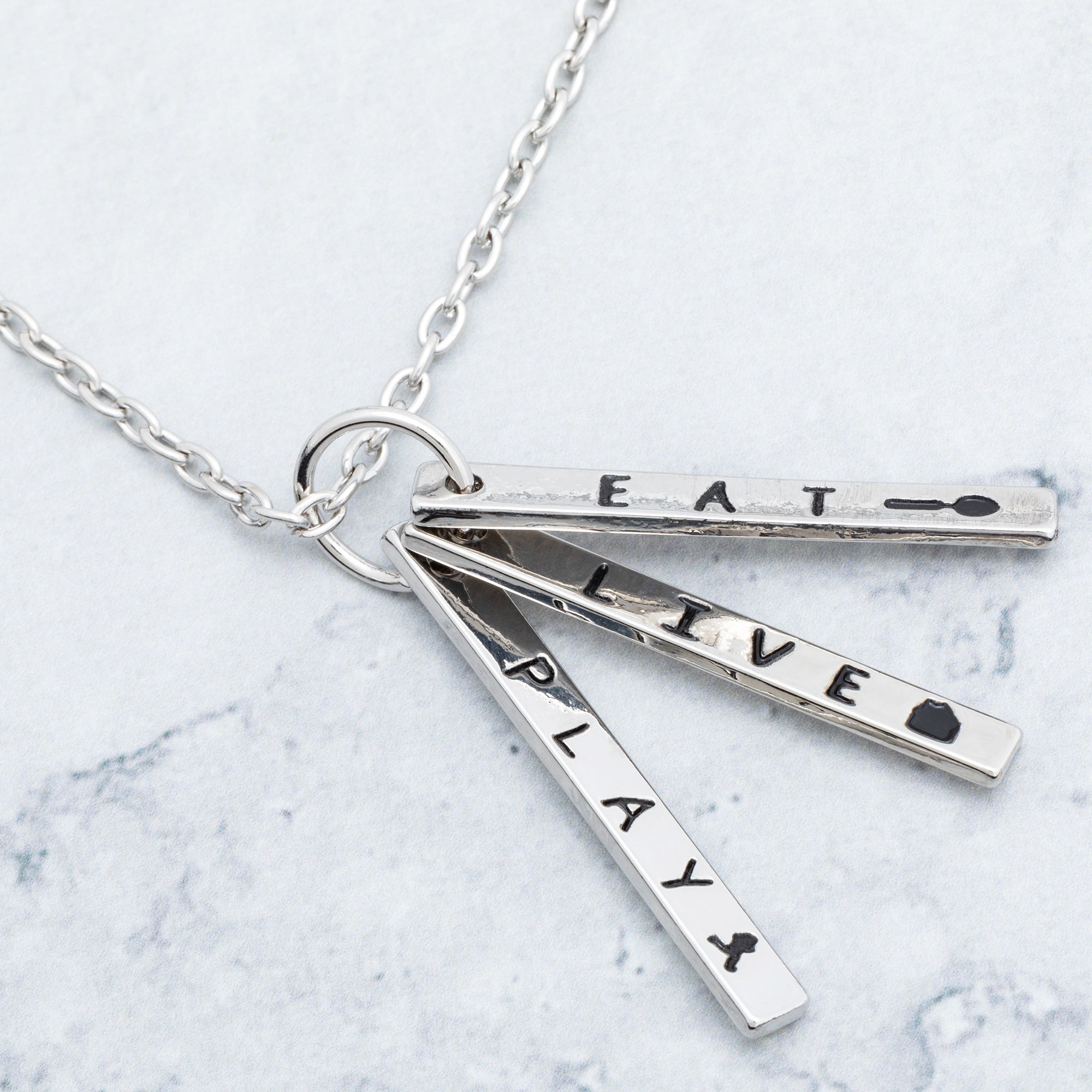 Live Play Eat Necklace - Aaria Tees Aaria Tees