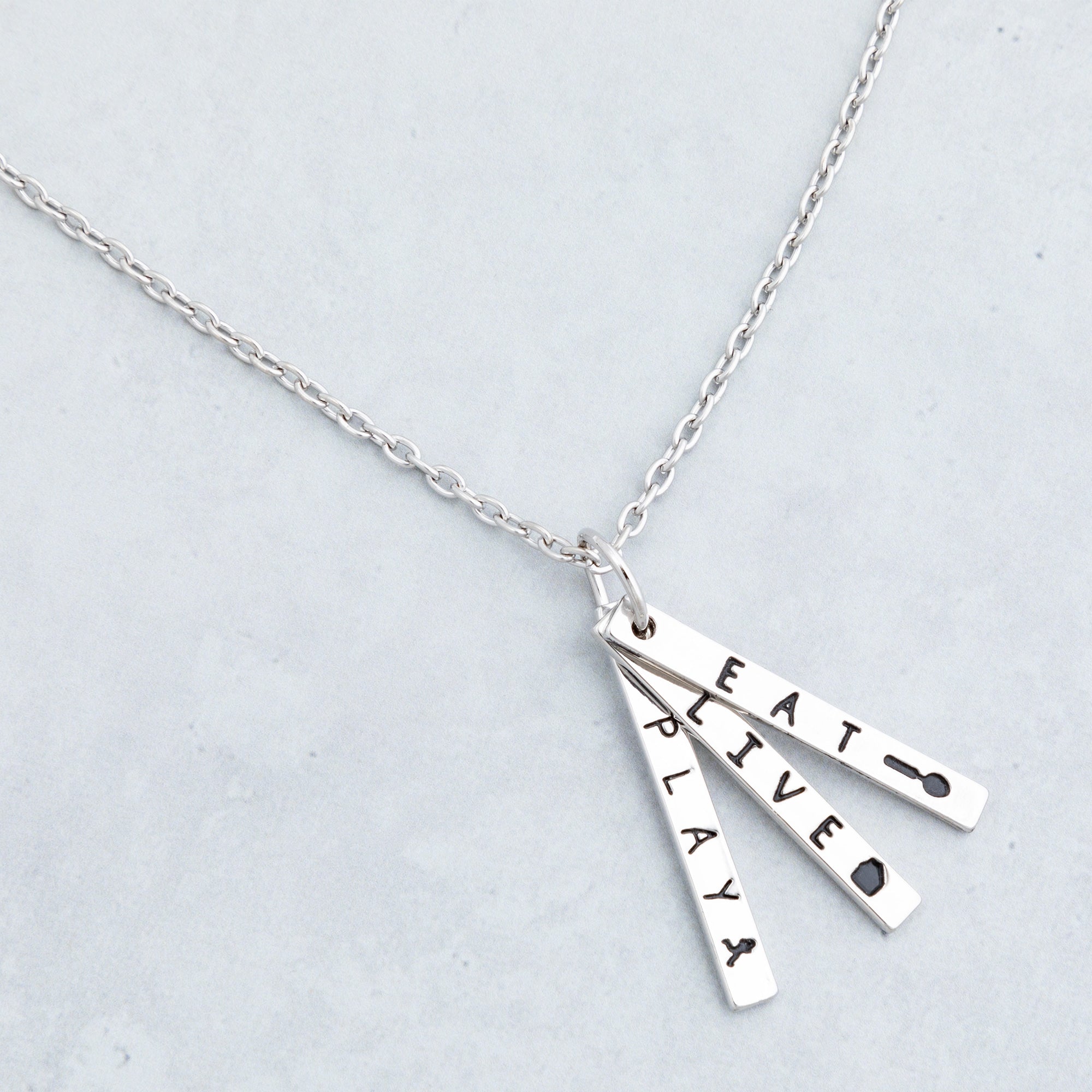 Live Play Eat Necklace - Aaria Tees Aaria Tees