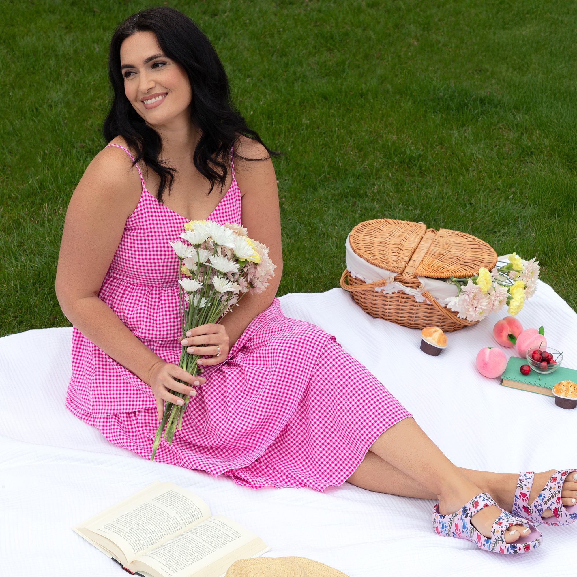 Gingham Layered Maxi Dress - Aaria Tees Aaria Tees
