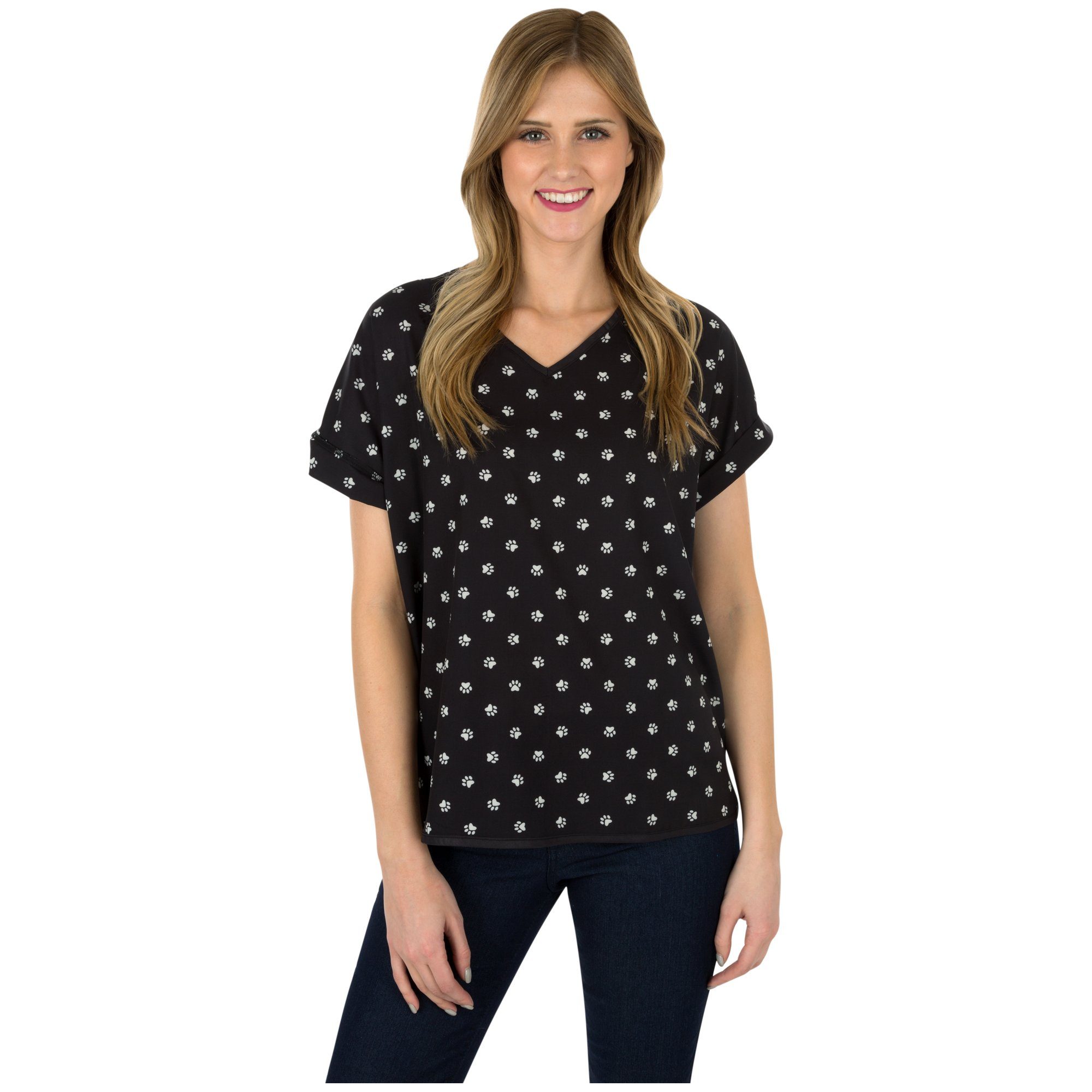 Animal Print Dolman Blouse - Aaria Tees Aaria Tees