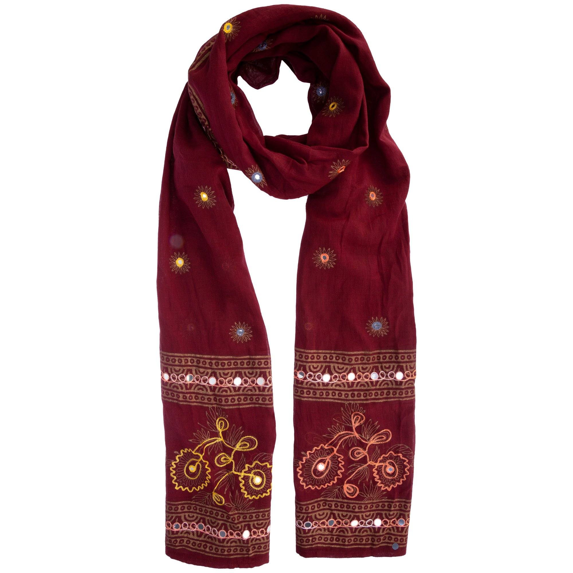 Mirrored Garden Indian Wrap Scarf - Aaria Tees Aaria Tees