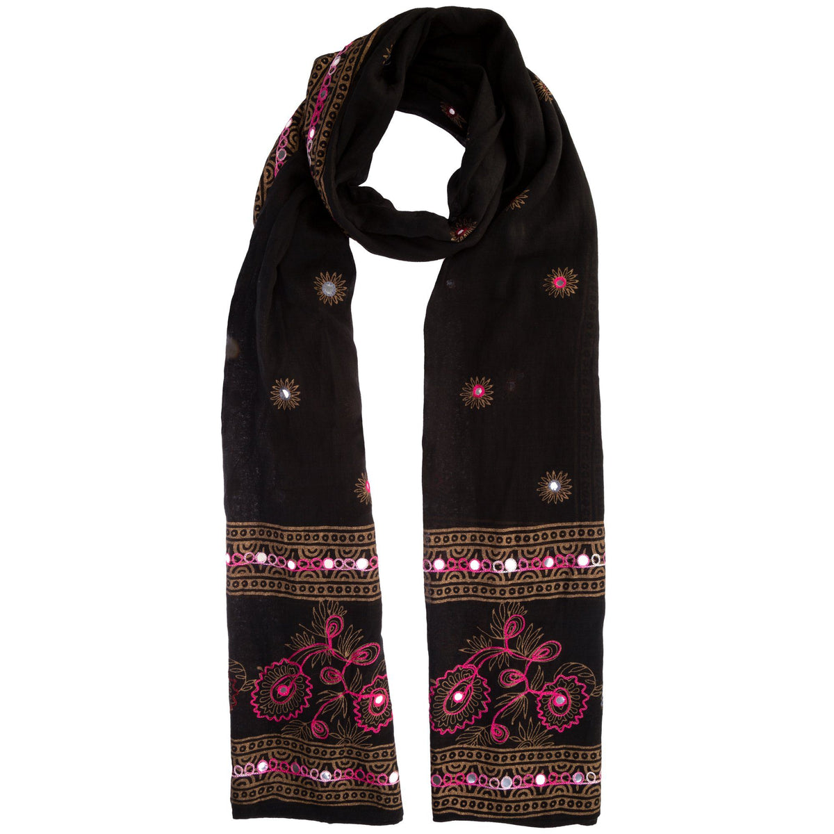 Mirrored Garden Indian Wrap Scarf - Aaria Tees