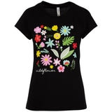Wildflower Scoop Neck Tee - Aaria Tees Aaria Tees