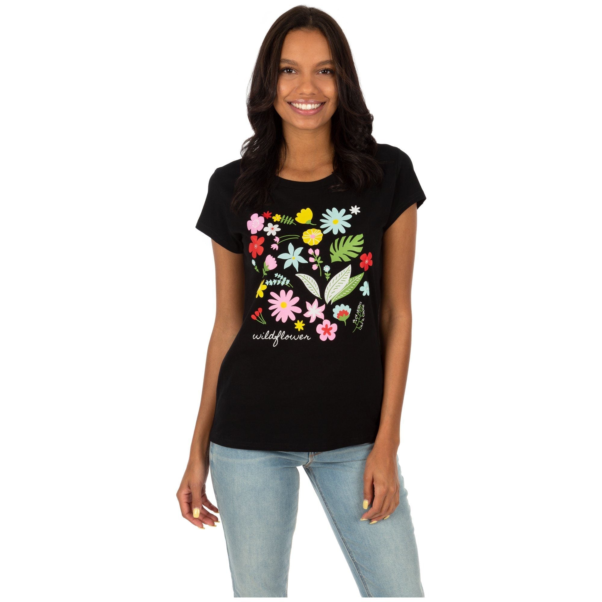 Wildflower Scoop Neck Tee - Aaria Tees Aaria Tees