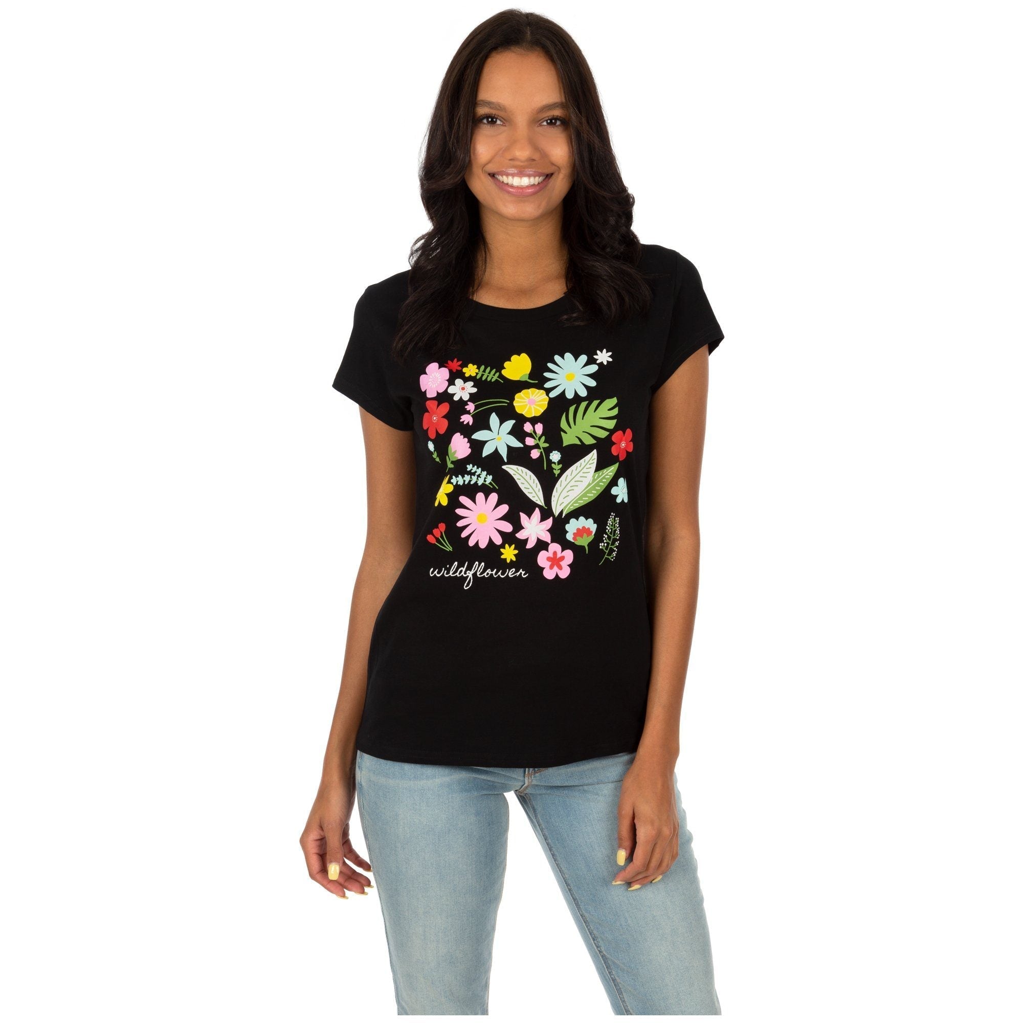Wildflower Scoop Neck Tee - Aaria Tees Aaria Tees
