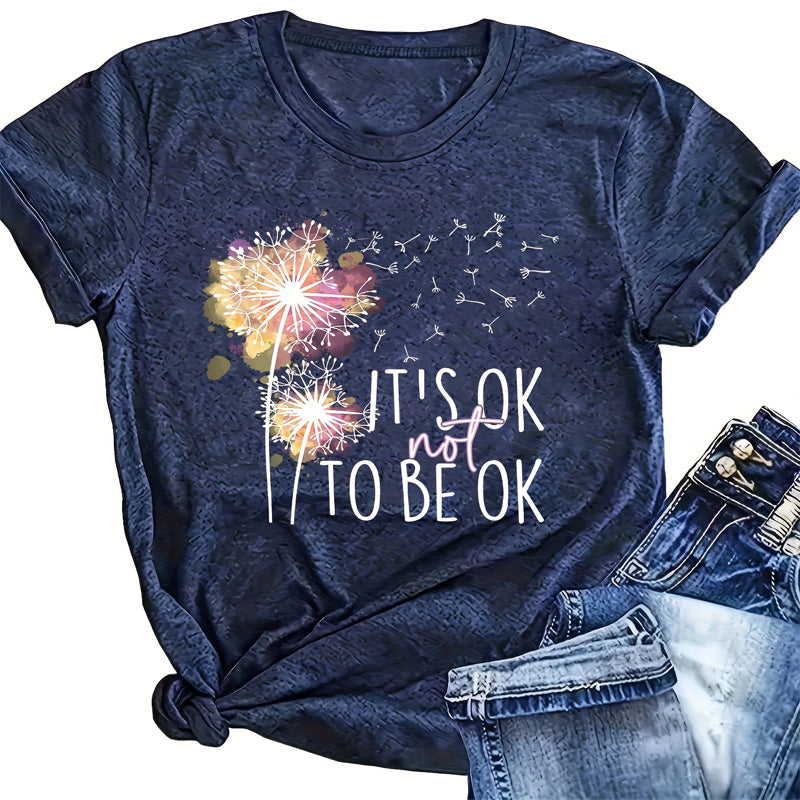 Women's Round Neck Short Sleeve T-Shirt, Summer Casual Tee - Aaria Tees Aaria Tees