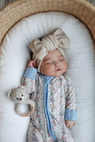 Bow Blossom (Convertible Zip Footies) - Aaria Tees Aaria Tees