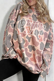 Multicolour Embroidered Slogan Camo Pullover Sweatshirt Aaria Tees