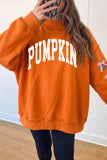 Carrot Sequined Pumpkin Applique Pumpkin Graphic Customized Sweatshirt Aaria Tees